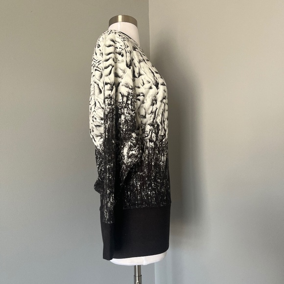 Helmut Lang Digita Scarp Dolman Sleeves Sweatshirt Sweater‎ Bird Abstract Print - Picture 6 of 12